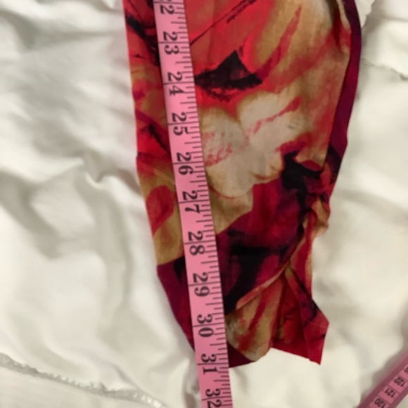 NWT XOXO Multicolor Floral Print Pants Size Medium Ruched Ankles - Picture 6 of 9